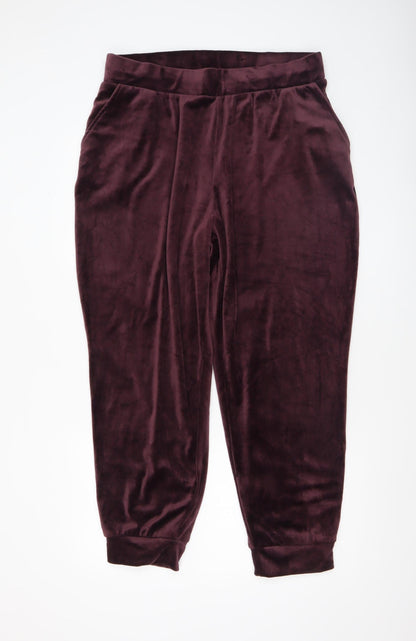 Womens UK Size XL magaschoni Relaxed Fit Jogger Purple Trousers