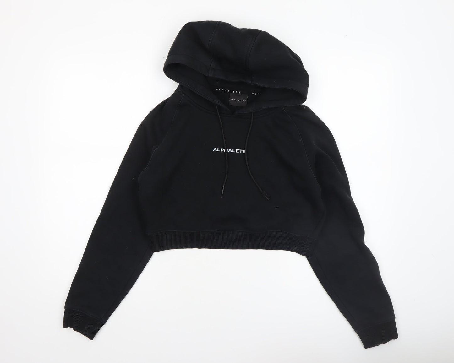 Womens UK Size S ALPHALETE Black Pullover Hoodie