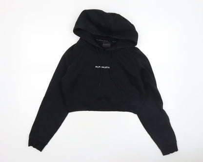 Womens UK Size S ALPHALETE Black Pullover Hoodie