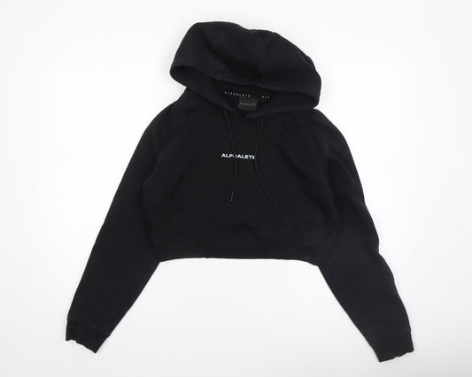 Womens UK Size S ALPHALETE Black Pullover Hoodie