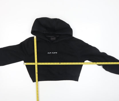 Womens UK Size S ALPHALETE Black Pullover Hoodie