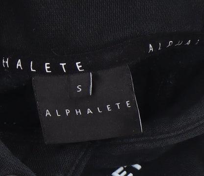 Womens UK Size S ALPHALETE Black Pullover Hoodie