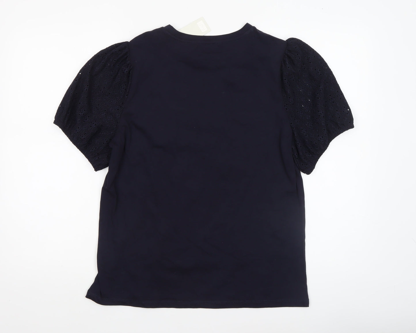 F&F Women’s Blue Puff Sleeve Cotton T-Shirt UK 14