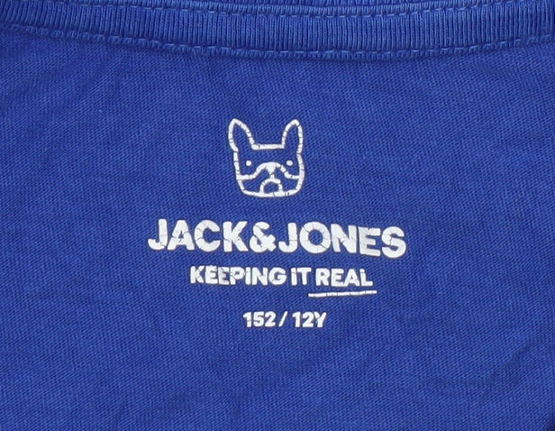 Boys UK Size 12 Years JACK & JONES Blue Basic T-Shirt