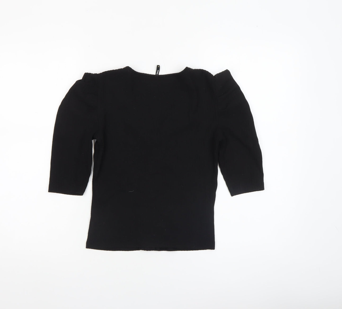 Womens UK Size XS Only Black Basic Button-Up