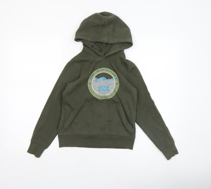 Boys UK Size 10 Years JACK & JONES Green Pullover Hoodie