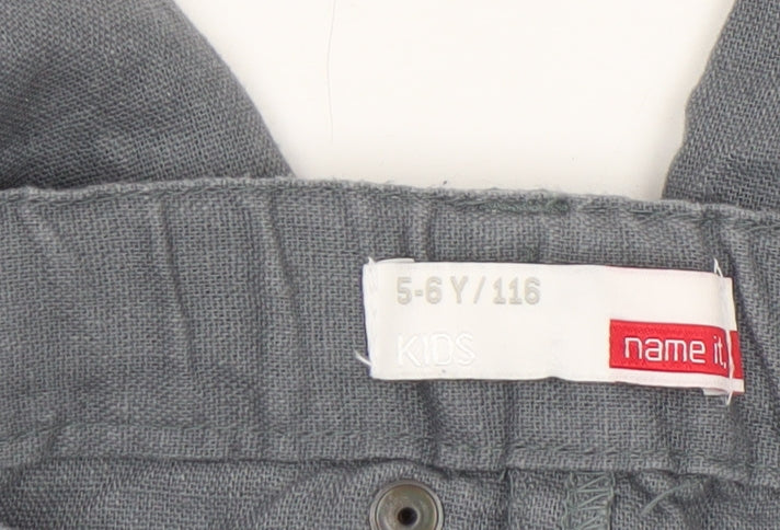 Boys UK Size 5 Years name it Regular Fit Cargo Grey Trousers