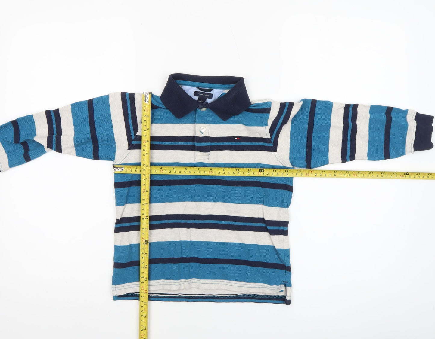 Boys UK Size 6 Years Tommy Hilfiger Blue Basic Polo