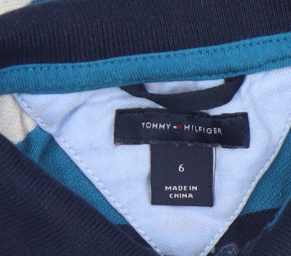 Boys UK Size 6 Years Tommy Hilfiger Blue Basic Polo