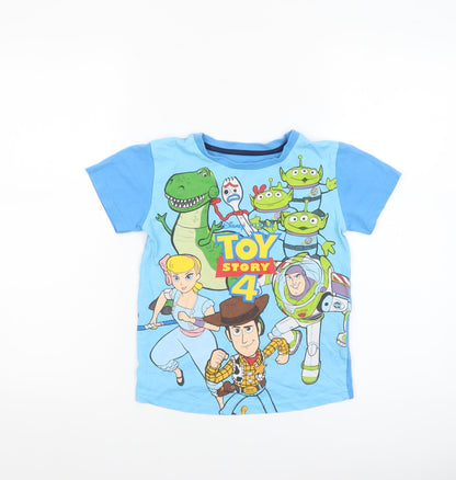 Boys UK Size 6-7 Years Dunnes Stores Blue Basic T-Shirt