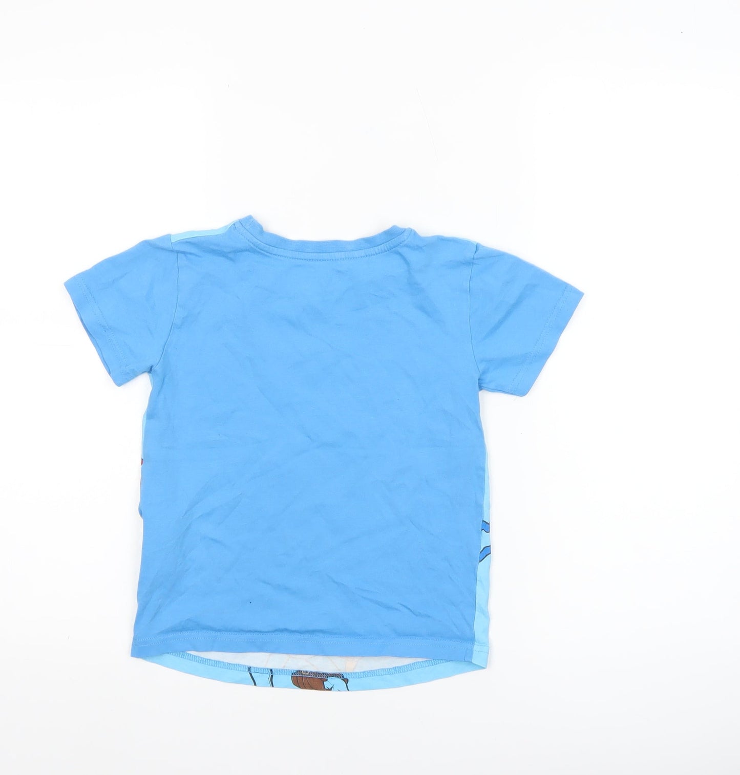Boys UK Size 6-7 Years Dunnes Stores Blue Basic T-Shirt