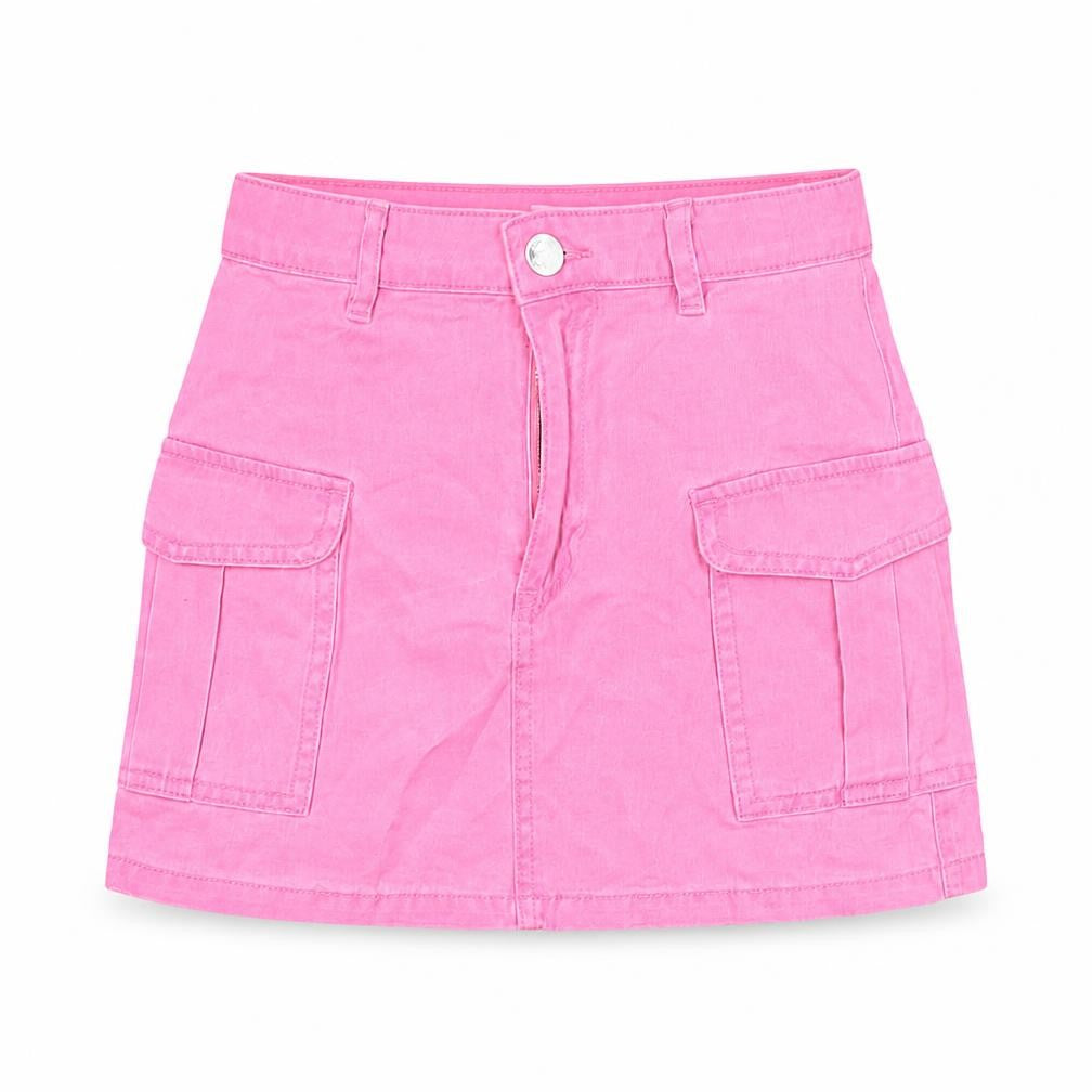 Primark Teens Pink Cotton Cargo Short Skirt 7-8 YRS
