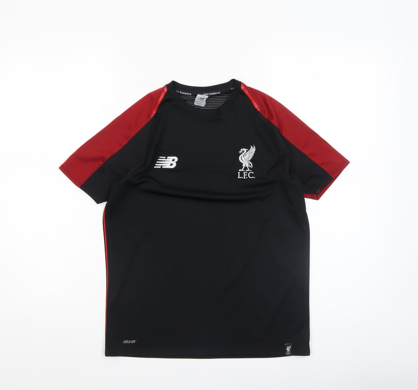 New Balance Boys Black Liverpool FC Short Sleeve Athletic T-Shirt Size 146