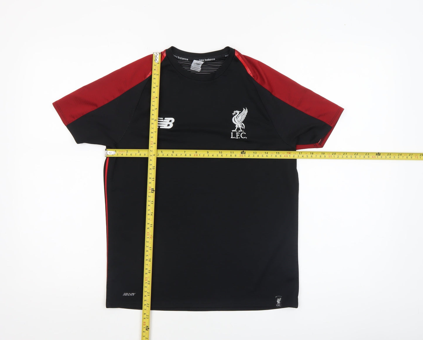 New Balance Boys Black Liverpool FC Short Sleeve Athletic T-Shirt Size 146