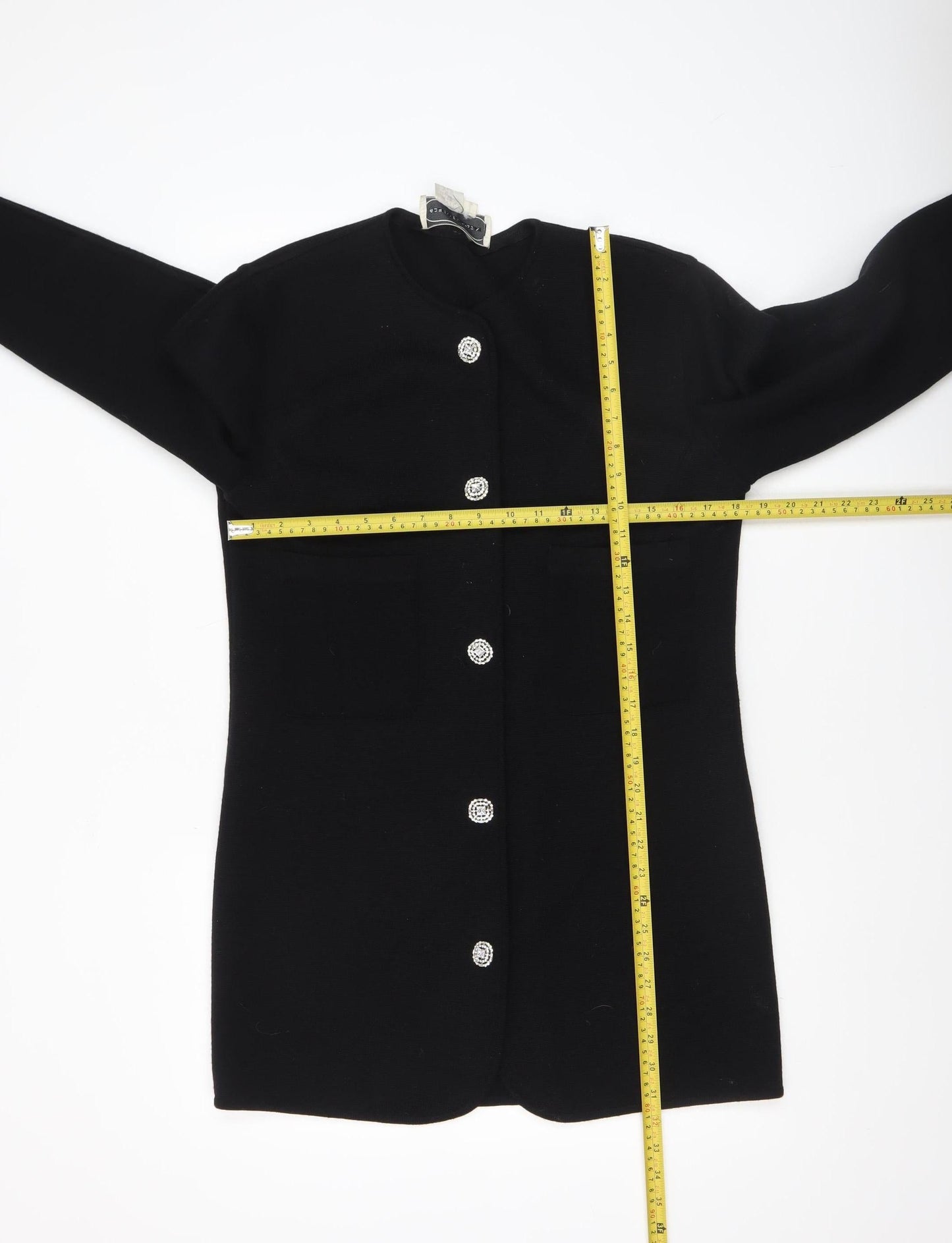 Womens UK Size L Adrienne Vittadini Black Cardigan Jumper