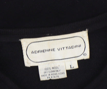 Womens UK Size L Adrienne Vittadini Black Cardigan Jumper