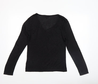 Womens UK Size S Reflections Black Pullover Jumper
