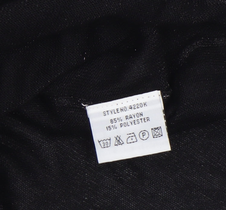 Womens UK Size S Reflections Black Pullover Jumper
