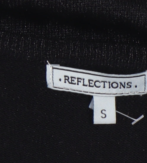 Womens UK Size S Reflections Black Pullover Jumper