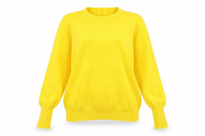 Womens UK Size 14 Savida Yellow Pullover Jumper