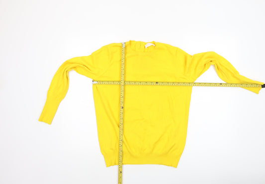 Womens UK Size 14 Savida Yellow Pullover Jumper