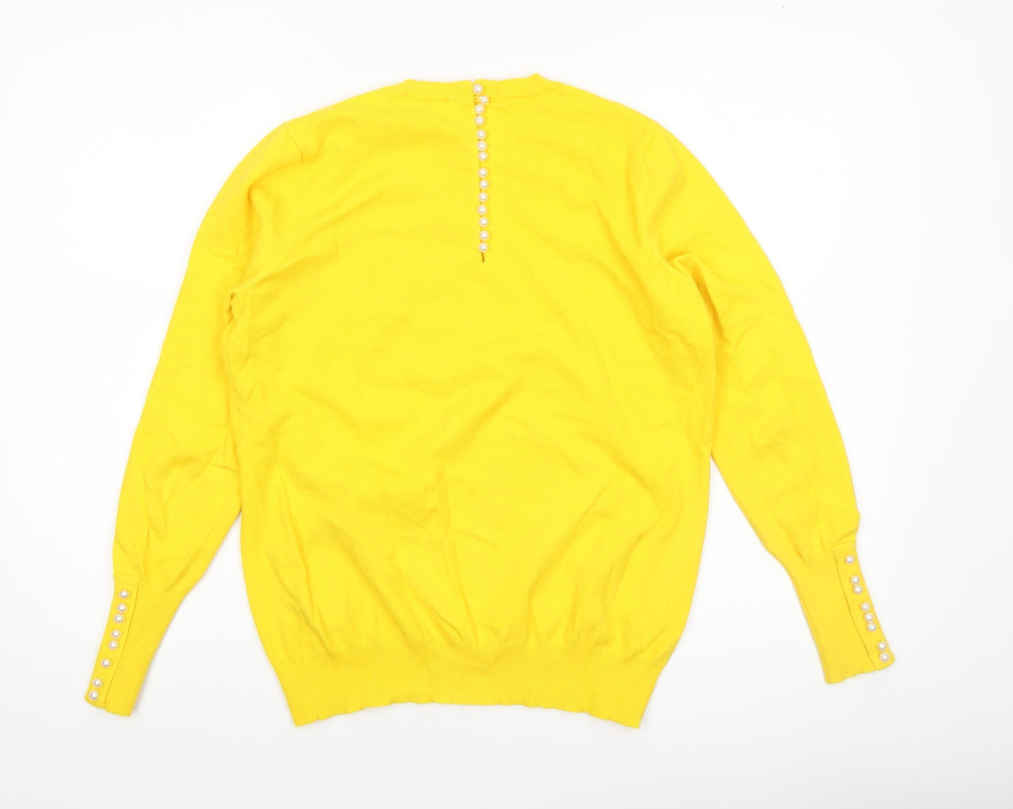 Womens UK Size 14 Savida Yellow Pullover Jumper