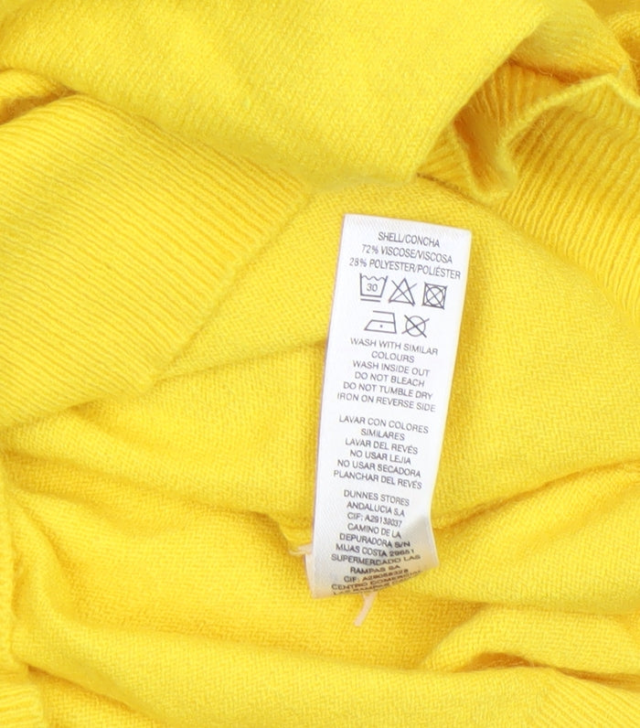 Womens UK Size 14 Savida Yellow Pullover Jumper
