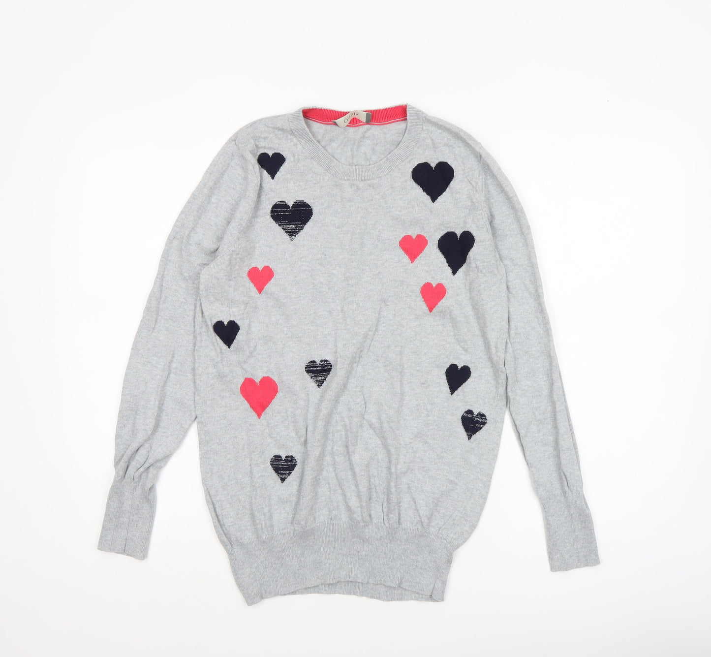 Womens UK Size S Oasis Grey Pullover Jumper