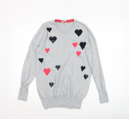 Womens UK Size S Oasis Grey Pullover Jumper