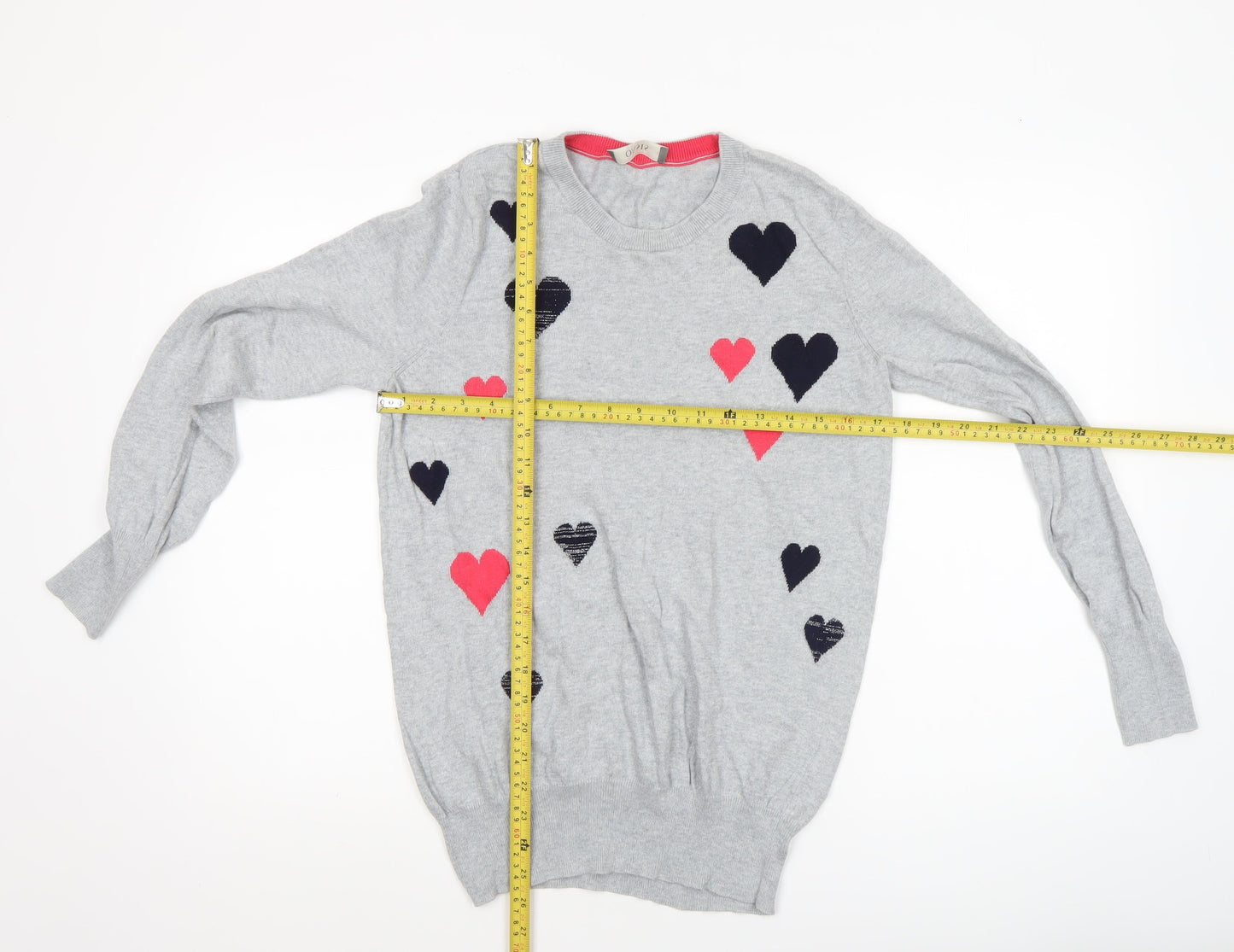 Womens UK Size S Oasis Grey Pullover Jumper