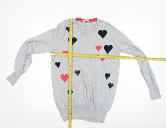 Womens UK Size S Oasis Grey Pullover Jumper