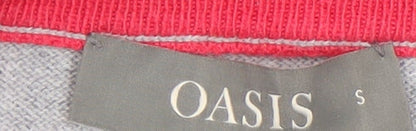 Womens UK Size S Oasis Grey Pullover Jumper