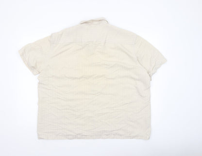 Marks and Spencer Autograph Men's Beige XL Short Sleeve Button-Up Shirt