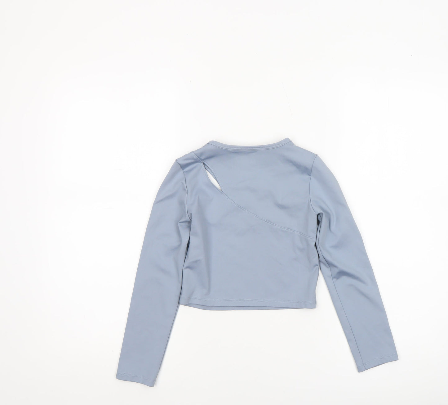 Girls UK Size 8-9 Years Zara Blue Cropped T-Shirt