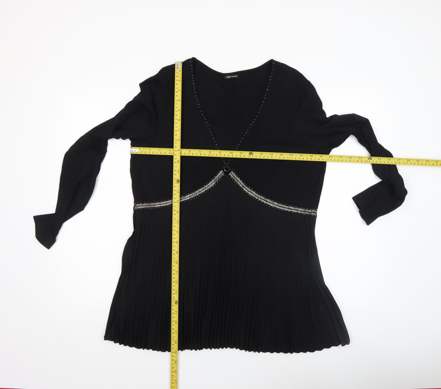 Womens UK Size 16 Gerry Weber Black Tunic Blouse