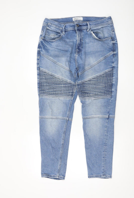 Mens UK Size M Zara Man Slim Fit Tapered Blue Jeans