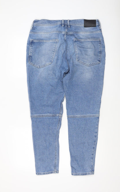 Mens UK Size M Zara Man Slim Fit Tapered Blue Jeans
