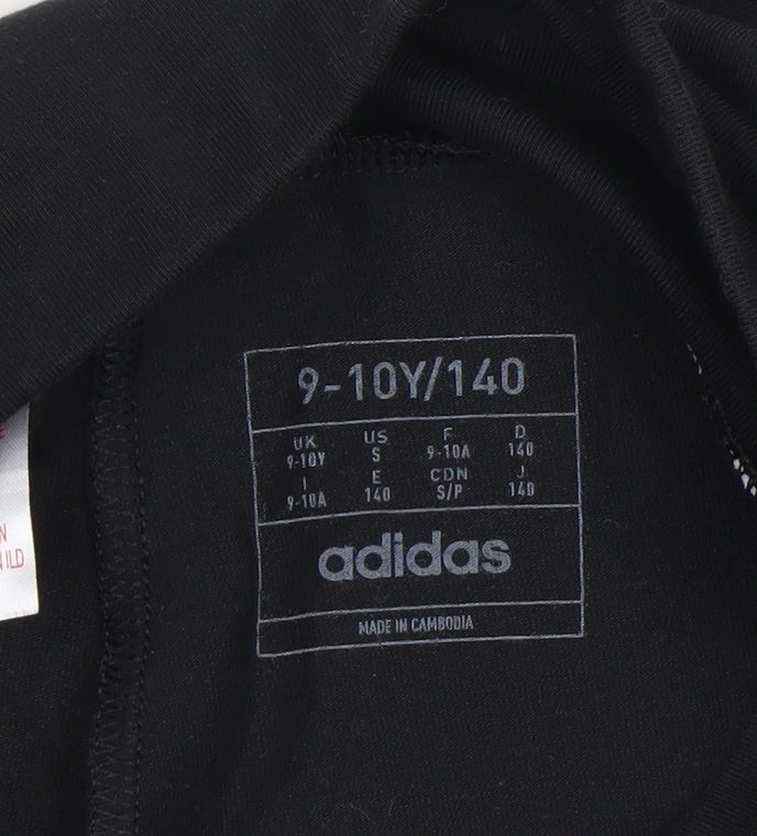 Girls UK Size 9-10 Years adidas Regular Fit Jogger Black Trousers