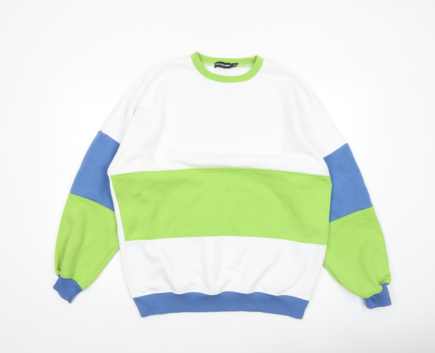 Womens UK Size 10 PRETTYLITTLETHING Multicoloured Pullover Sweatshirt