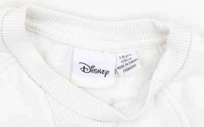 Disney Girls White Chip 'n Dale Fleece Sweatshirt 7-8 Years Pullover