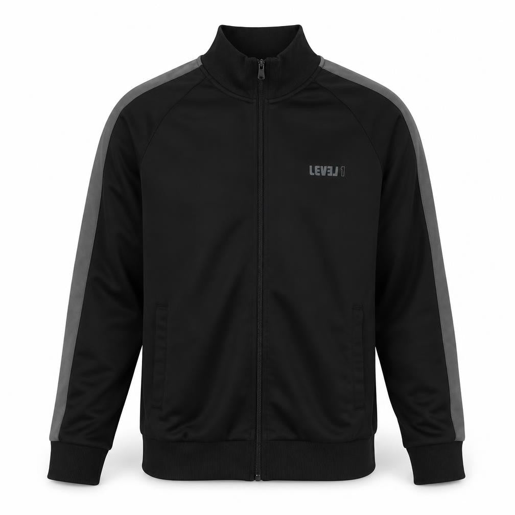 Mens UK Size L LEVEL 1 Black Bomber Jacket