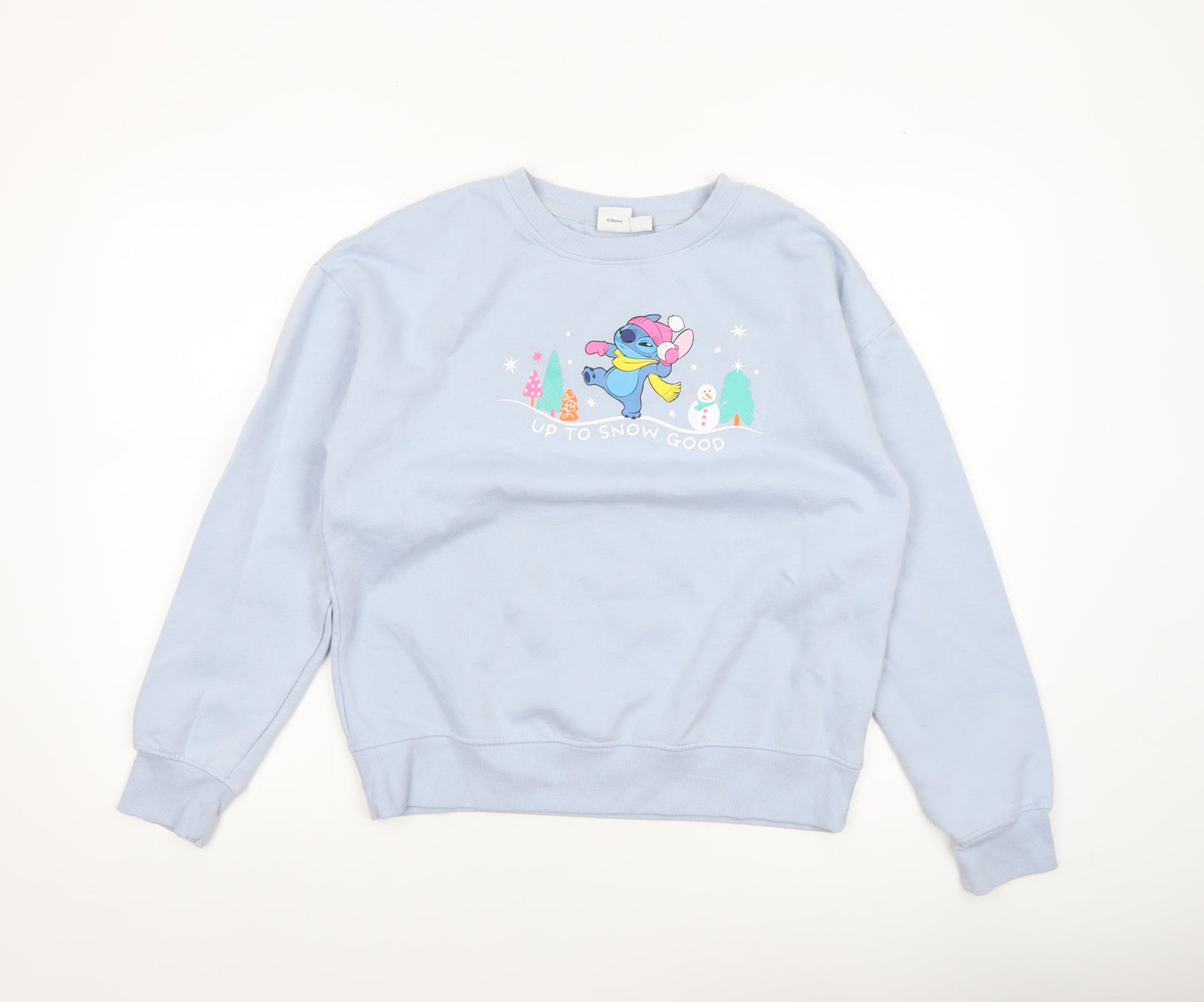 Womens UK Size XS Disney Blue Pullover Sweatshirt