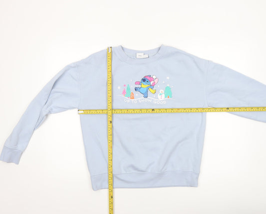 Womens UK Size XS Disney Blue Pullover Sweatshirt