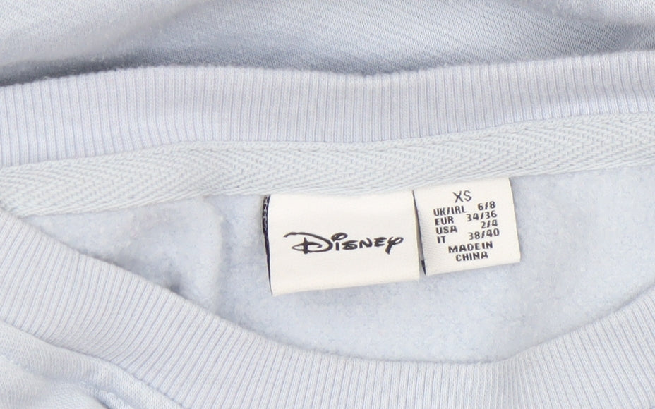 Womens UK Size XS Disney Blue Pullover Sweatshirt