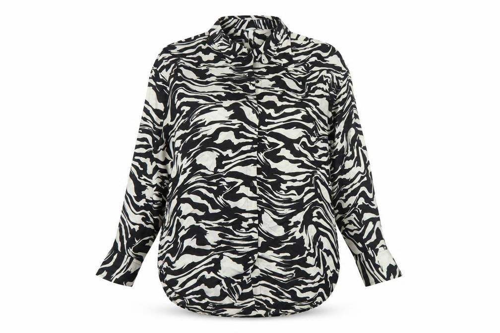 Womens UK Size 12 H&M Black Basic Button-Up
