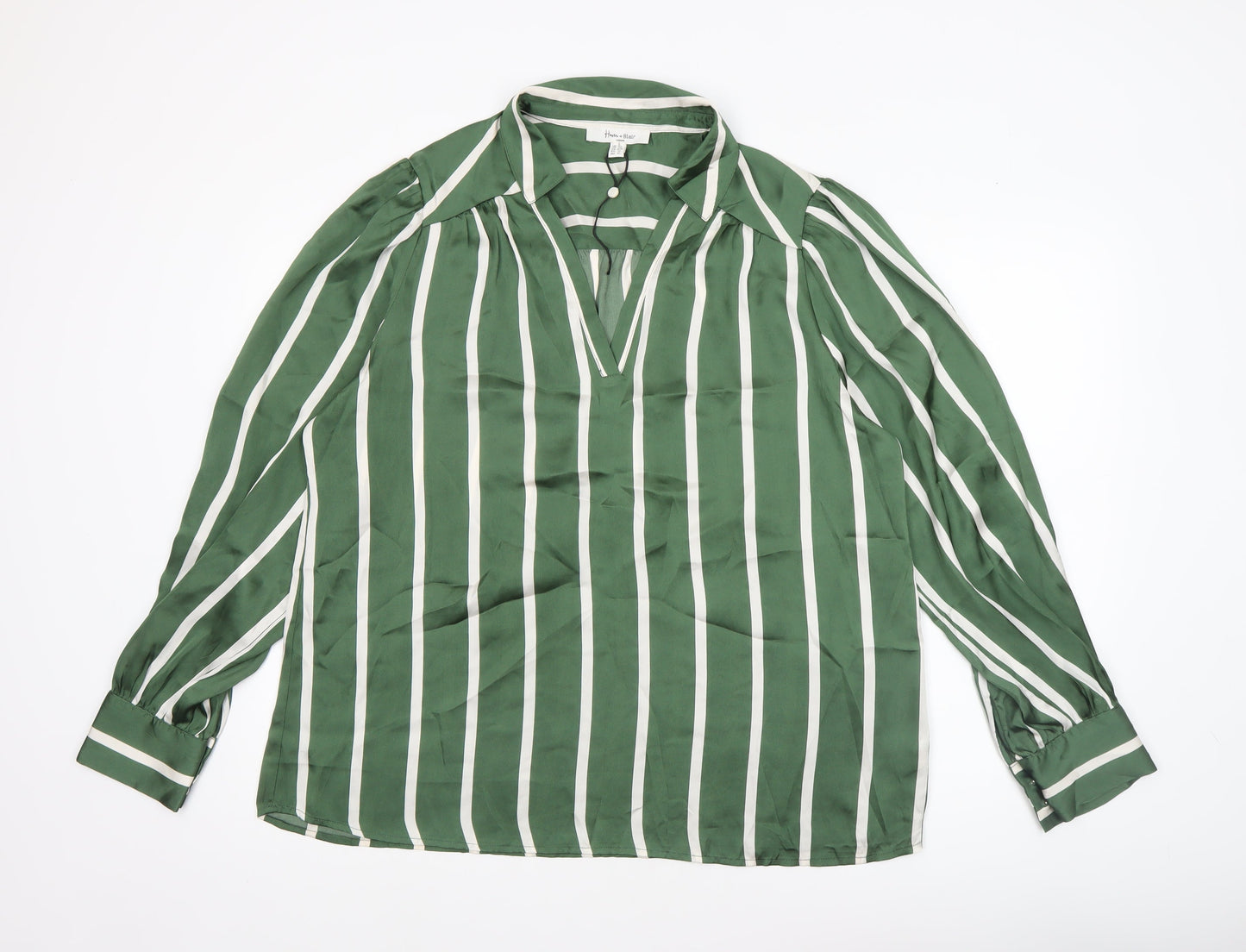 Womens UK Size XL Haver & Blair Green Tunic Blouse