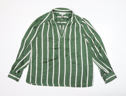 Womens UK Size XL Haver & Blair Green Tunic Blouse