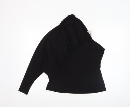 Womens UK Size 14 H&M Black Wrap Blouse