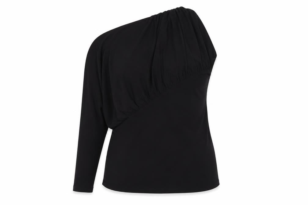 Womens UK Size 14 H&M Black Wrap Blouse