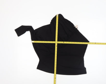 Womens UK Size 14 H&M Black Wrap Blouse